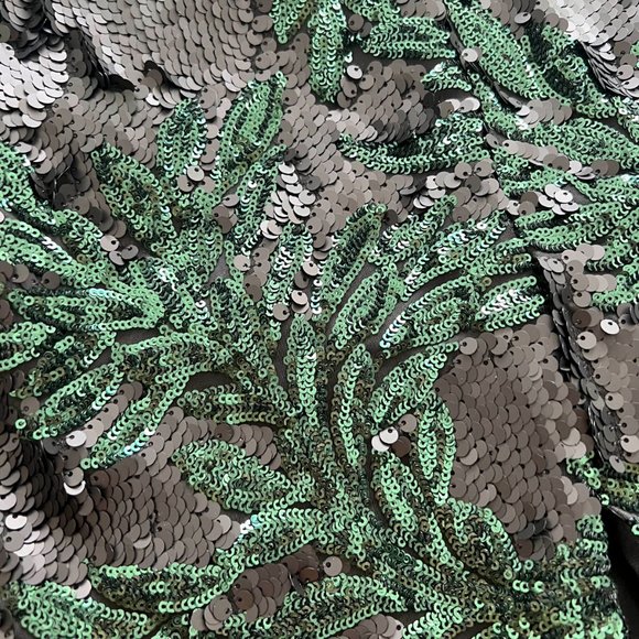 NWT Dress the Population Gorgeous Leaf Sequin Dress - Picture 3 of 5